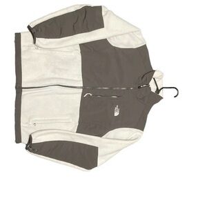 The North Face Womens L/G Denali Fleece Long Sleeve Zipper Jacket White Gray